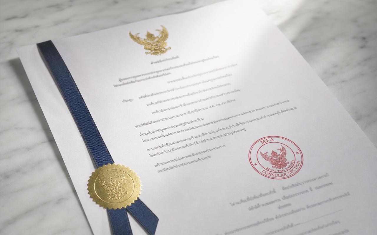 รับรองเอกสารกงสุล MFA (สำหรับชาวไทย)